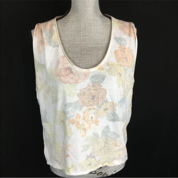 Free People Tops - 🌈 We The Free Distressed Floral T Shirt Top